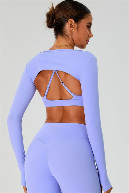 The Ember Sports Bra Crop Top Shorts 3-Piece Set
