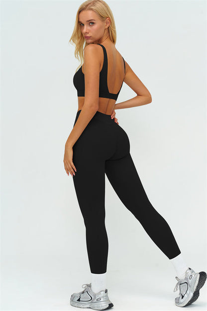 The Lushness V-Back Sports Bra Leggings 2-Piece Set