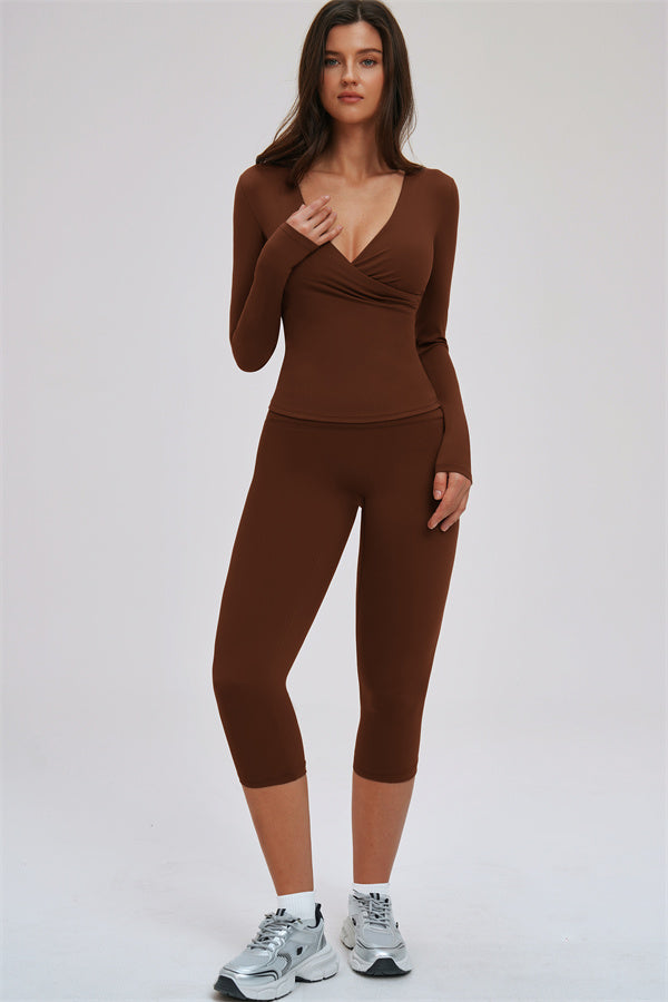 The Twirl Halter Tank Top Capri Leggings 2-Piece Set