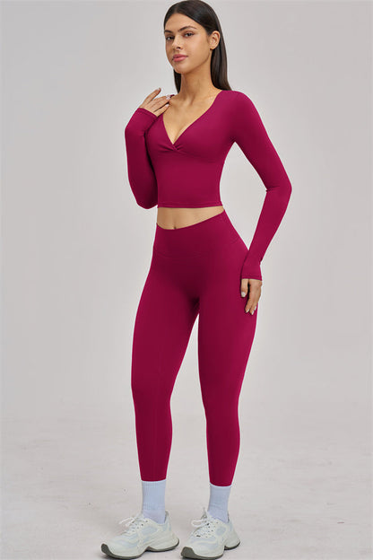 The Swoon Long Sleeve Crop top Leggings 2-Piece Set
