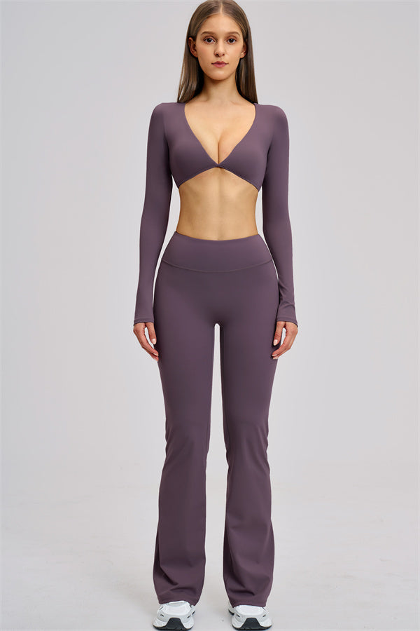 The Zestful Long Sleeve Crop Top
