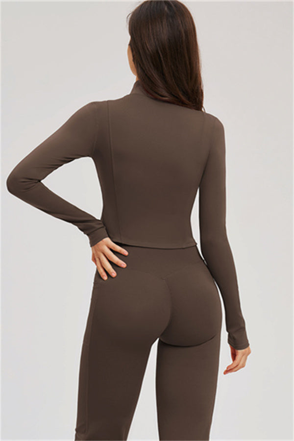 The Sizzle Zip Jacket Flared Leggings 2-Piece Set