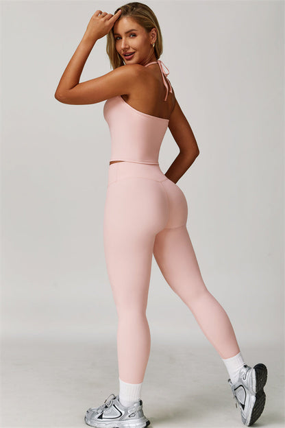 The Surge Halter Crop Top Leggings 2-Piece Set