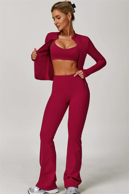 The Refresh Sports Bra Flared Leggings 2-Piece Set