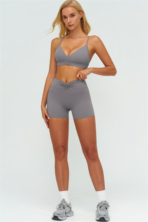 The Lushness Y-Back Sports Bra Shorts 2-Piece Set