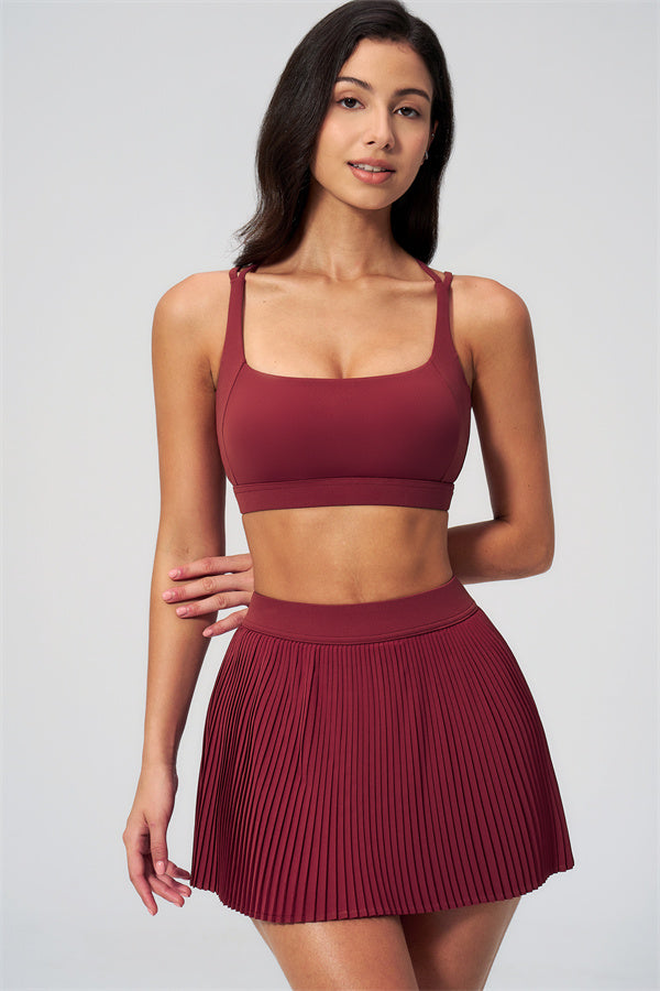 The Balance Sports Bra Tennis Skirt 2-Piece Set