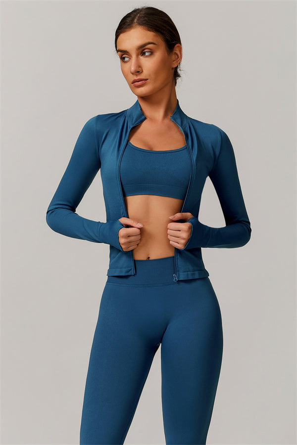 The Nova Luxe Jacket Sports Bra Leggings 3-Piece Set