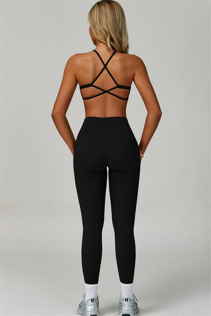 The Bold Cross Back Sports Bra Leggings 2-Piece Set