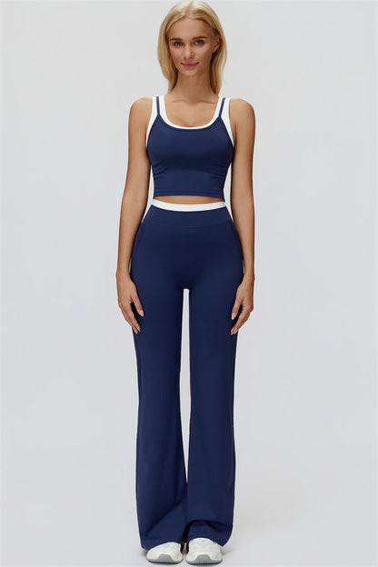 The Canyon Crop Tank Flared Leggings 2-Piece Set