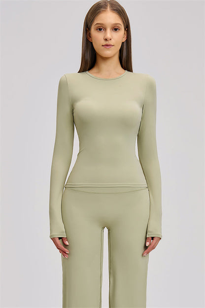 The Dynamic Long Sleeve T-shirt Straight Leg Pants 2-Piece Set