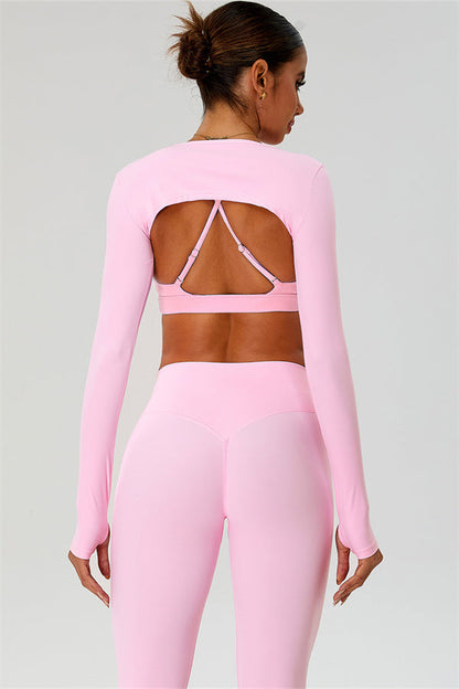 The Ember Sports Bra Crop Top Leggings 3-Piece Set