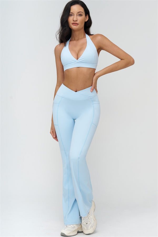 The BoldFit Sports Bra Flared Leggings 2-Piece Set
