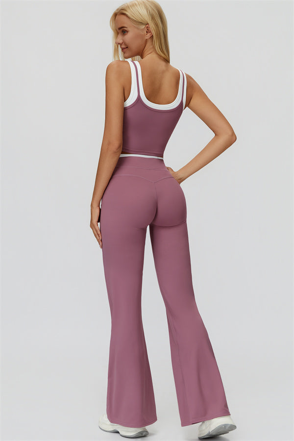 The Canyon Crop Tank Flared Leggings 2-Piece Set