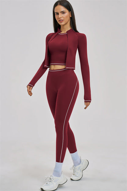 The Unbound Jacket Crop Top Leggings 3-Piece Set