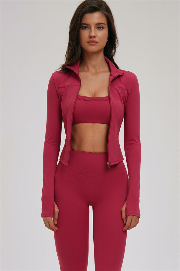 The Kinetic Zip Jacket Sports Bra Leggings 3-Piece Set