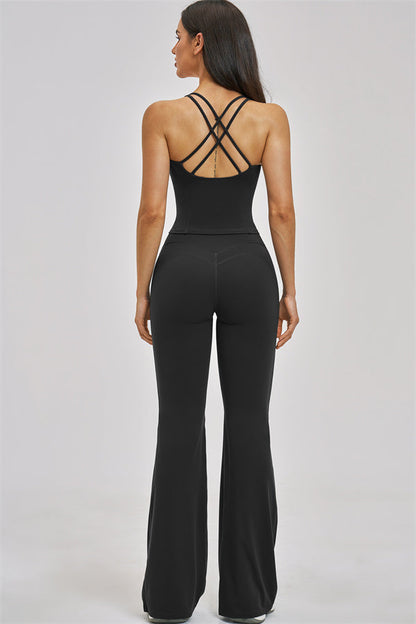 The Zenith Crop Top Flared Leggings 2-Piece Set