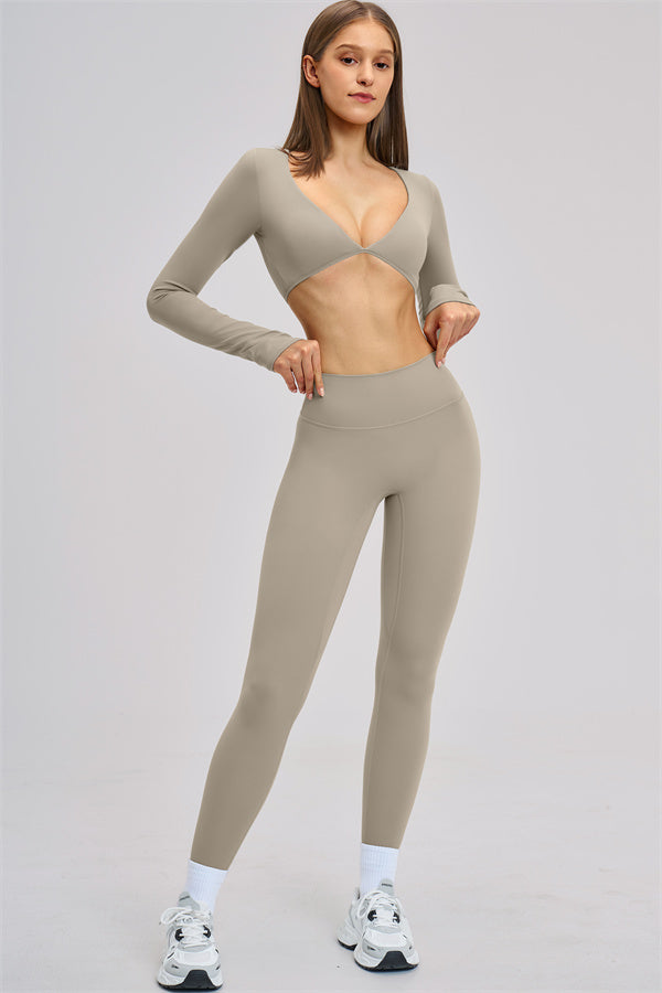 The Zestful Long Sleeve Crop Top