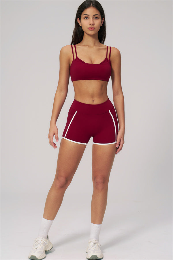 The Clarity Dual Strap Sports Bra Shorts 2-Piece Set