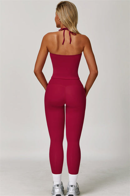 The Surge Halter Crop Top Leggings 2-Piece Set