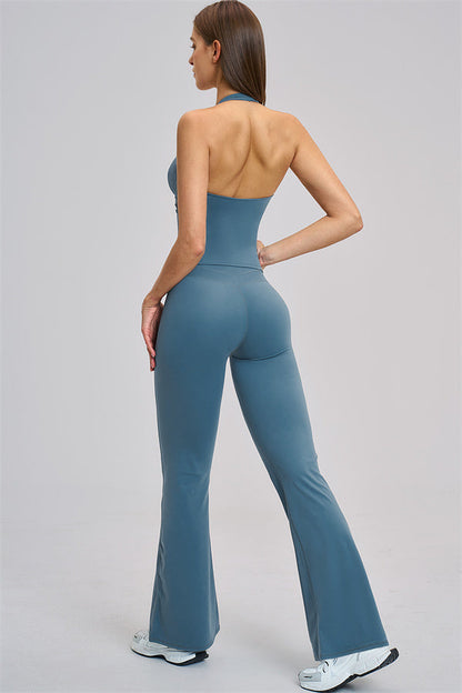 The Stride Crop Top Flared Leggings 2-Piece Set