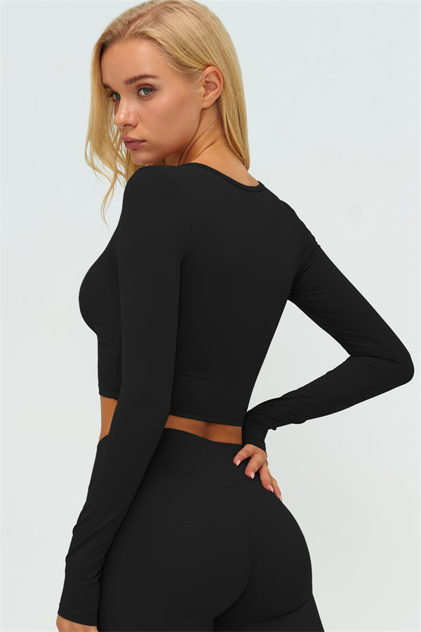The Lushness Long Sleeve Crop top Leggings 2-Piece Set