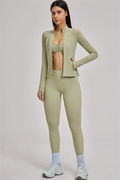 The Swoon Jacket Sports Bra Leggings 3-Piece Set