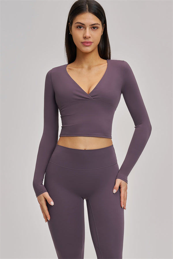 The Swoon Long Sleeve Crop top Leggings 2-Piece Set