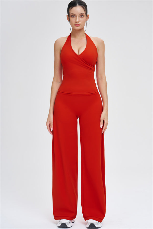 The Stride Crop Top Straight Leg Pants 2-Piece Set