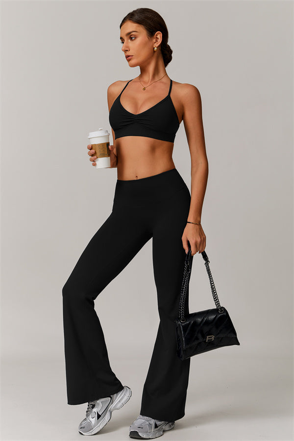 The Delicate Sports Bra Flared Leggings 2-Piece Set