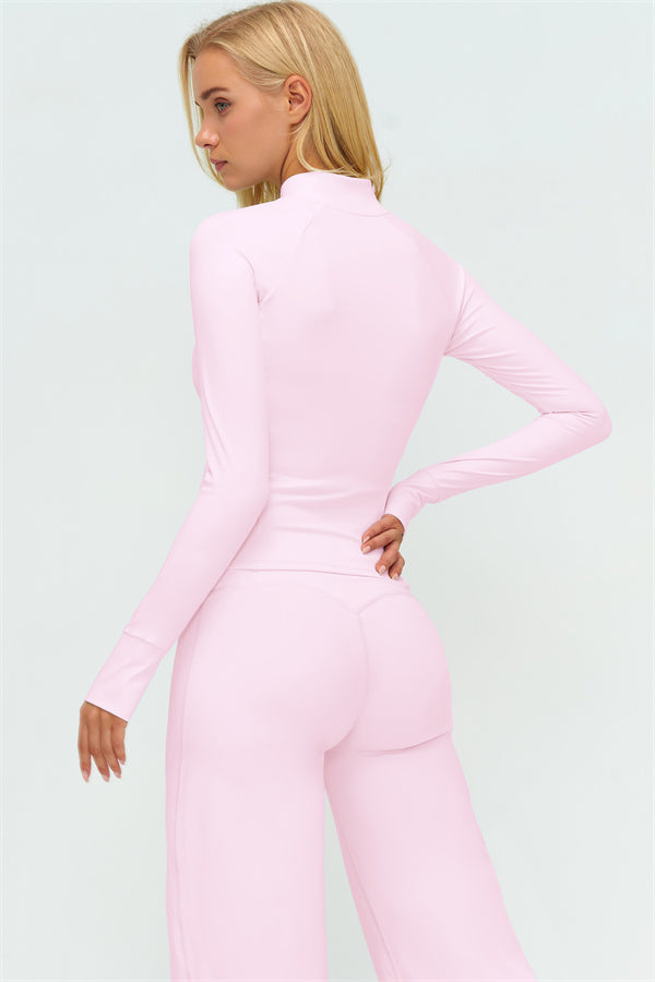 The Twirl Zip Jacket Sports Bra New Straight Leg Pants 3-Piece Set
