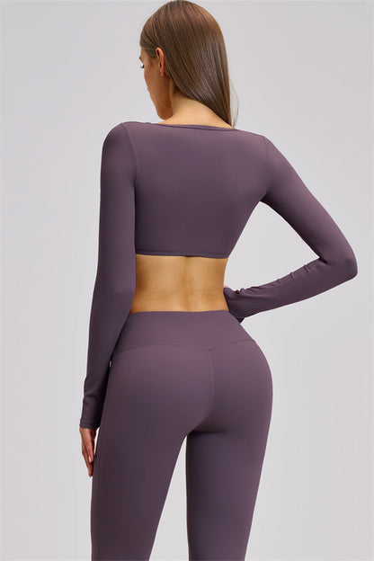 The Zestful Long Sleeve Crop Top