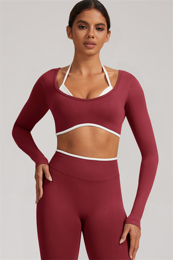 The Elevate Long Sleeve Crop top Leggings 2-Piece Set