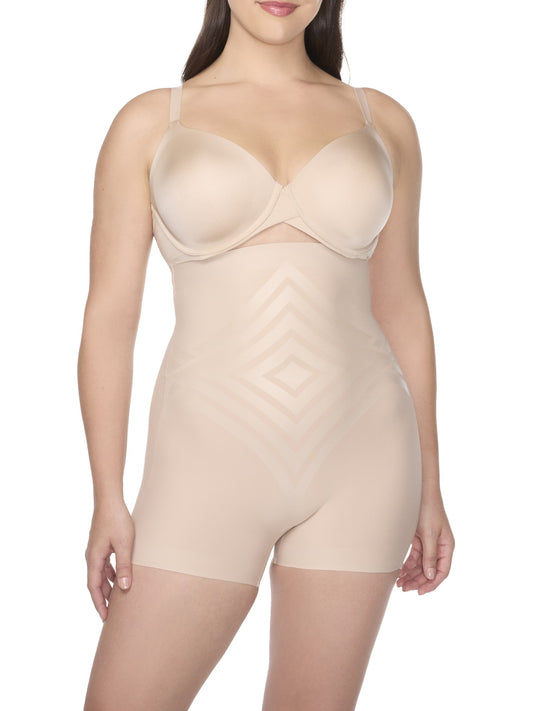 High-Waist Shaping Boyshort with LYCRA FitSense® print technology