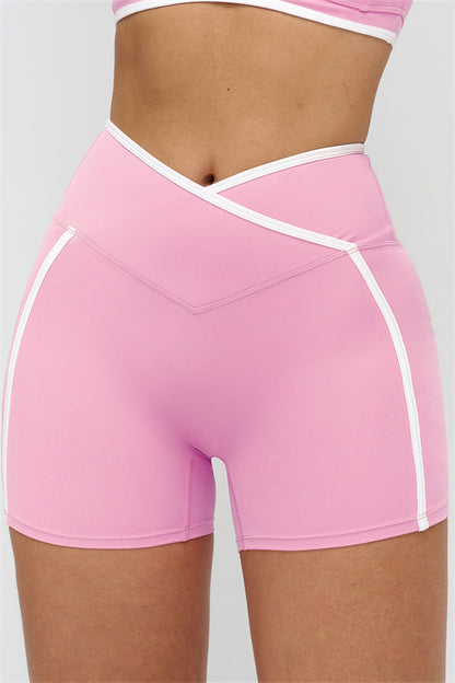 The Crave Contrast Sports Bra Shorts 2-Piece Set