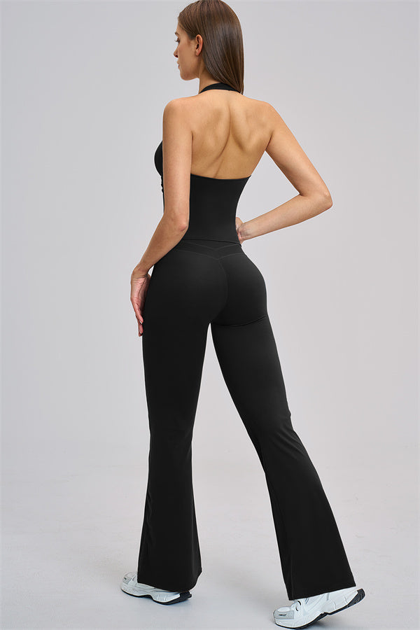 The Stride Crop Top Flared Leggings 2-Piece Set