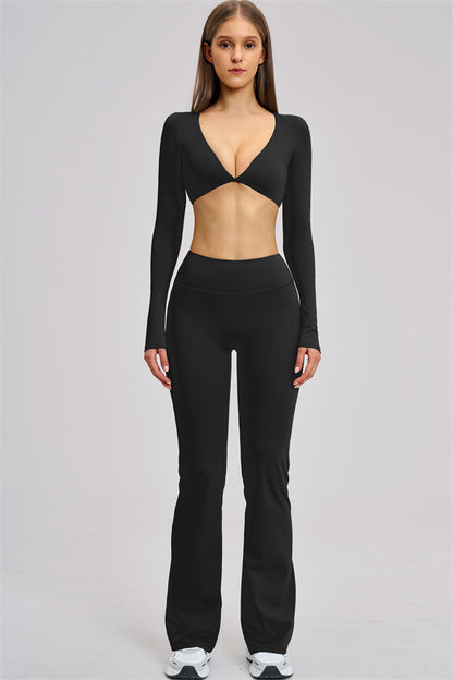 The Zestful Long Sleeve Crop Top