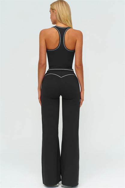 The Amara Crop Top Flared Leggings 2-Piece Set