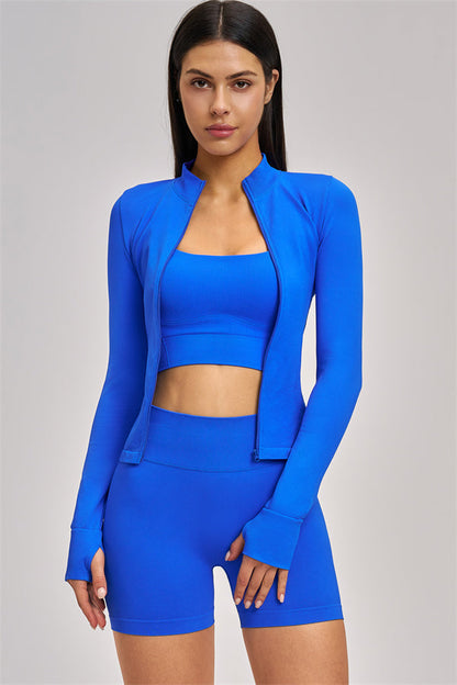 The Vision Jacket Sports Bra Shorts 3-Piece Set