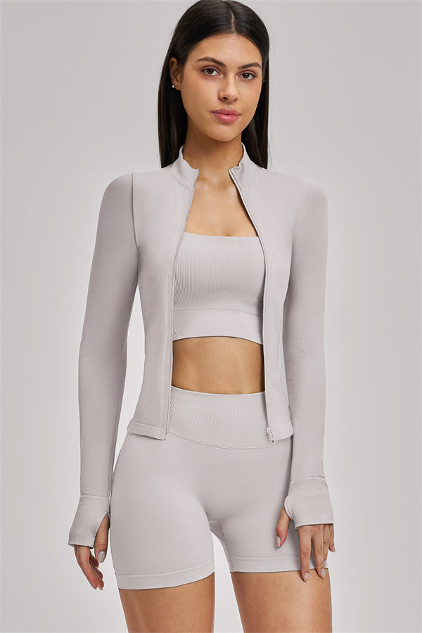 The Vision Jacket Sports Bra Shorts 3-Piece Set