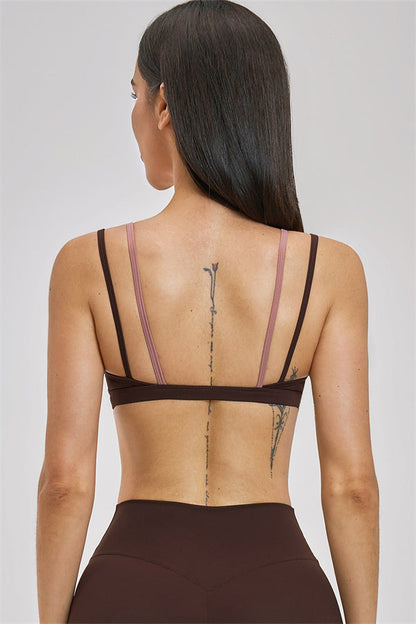 The Seraphine Layered V Sports Bra Leggings 2-Piece Set