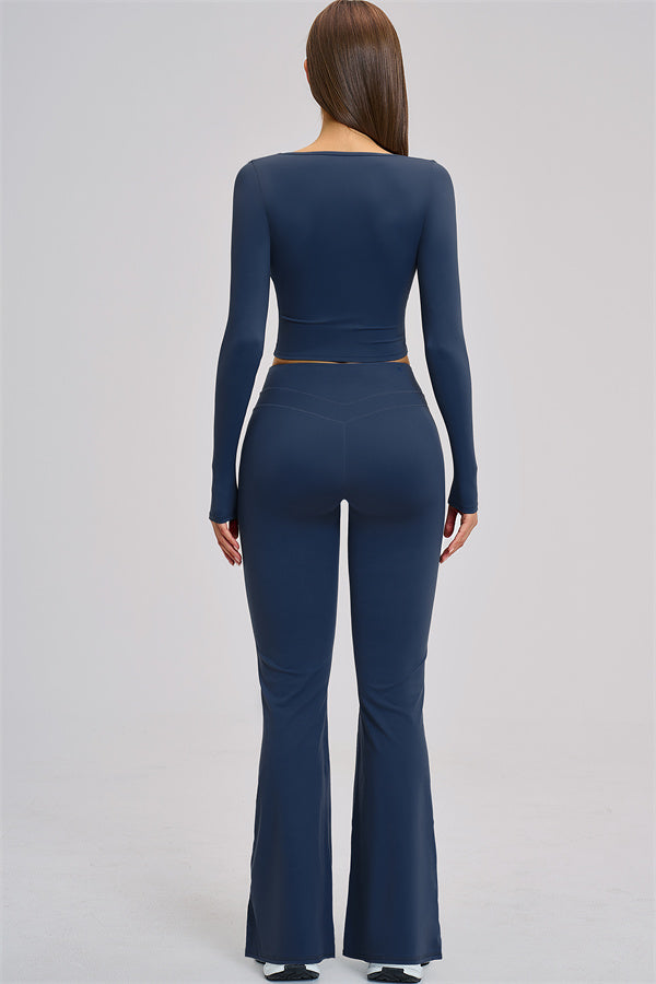 The Stride Long Sleeve T-shirt Flared Leggings 2-Piece Set