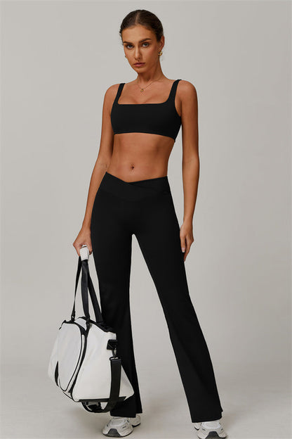 The Halo Sports Bra Flared Leggings 2-Piece Set
