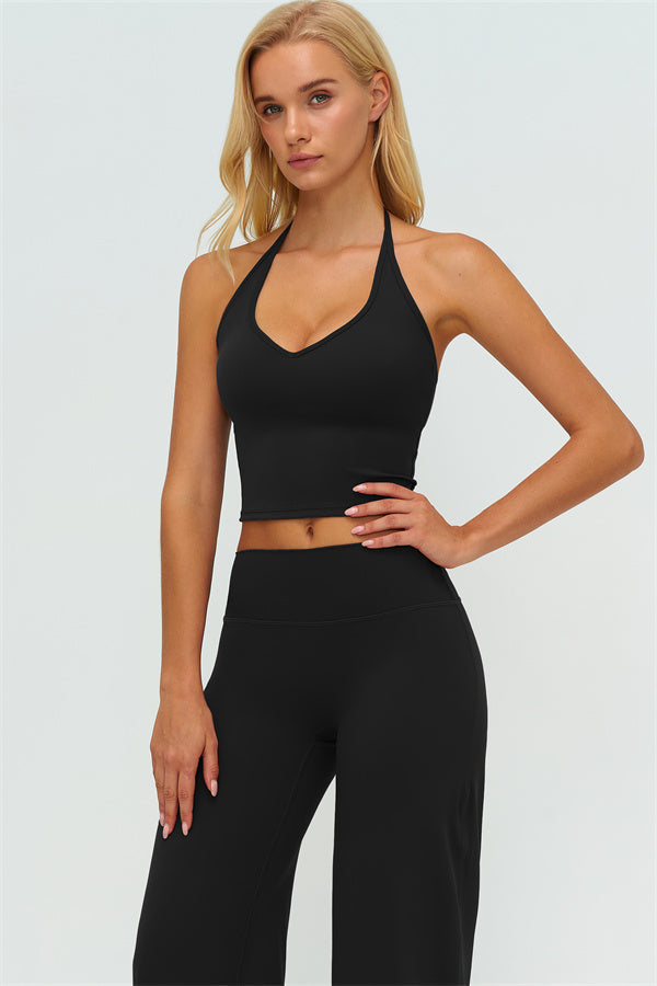 The Twirl Halter Tank Top New Straight Leg Pants 2-Piece Set