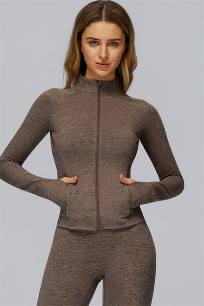 The Radiance Jacket Racerback Sports Bra Leggings 3-Piece Set