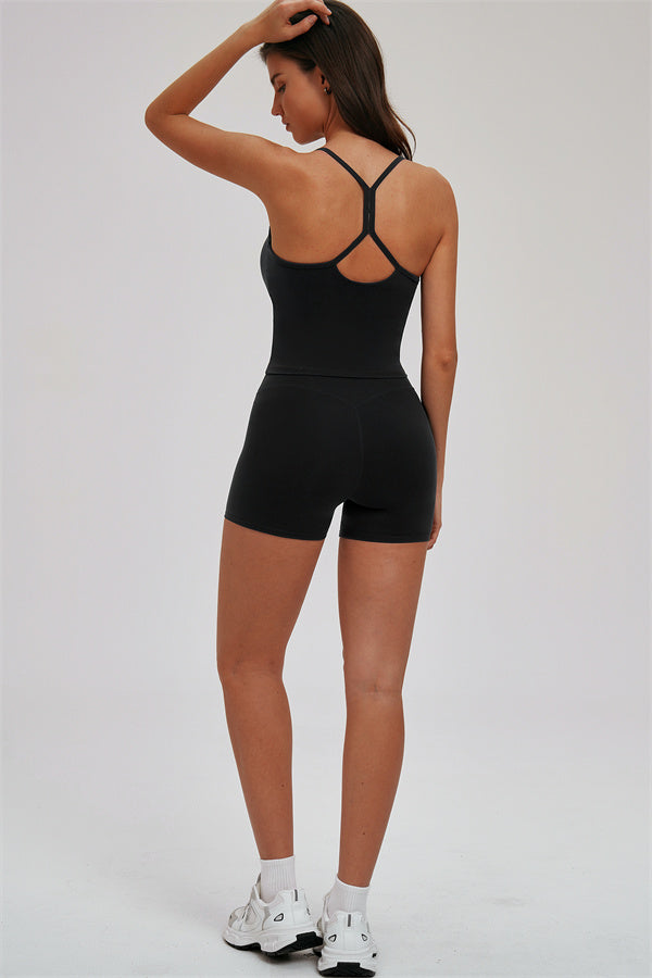The Svelte Cross Back Tank Top Shorts 2-Piece Set