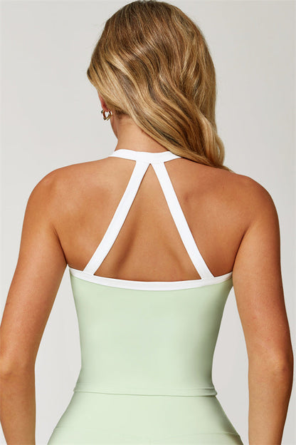 The Quest Cross Back Crop Top Flared Leggings 2-Piece Set