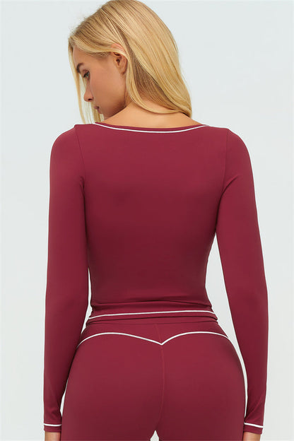 The Amara Long Sleeve T-shirt Shorts 2-Piece Set