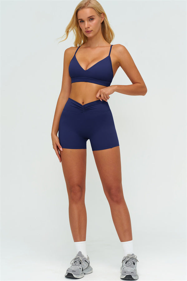 The Lushness Y-Back Sports Bra Shorts 2-Piece Set