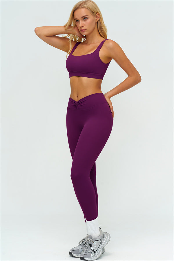 The Lushness V-Back Sports Bra Leggings 2-Piece Set