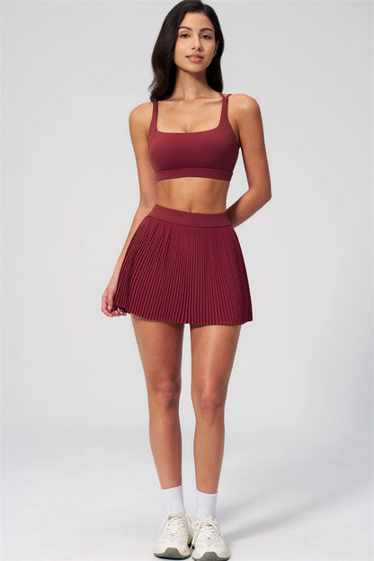The Balance Sports Bra Tennis Skirt 2-Piece Set